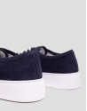 Navy suede trainers - Man - SS2025 | Roberto Verino