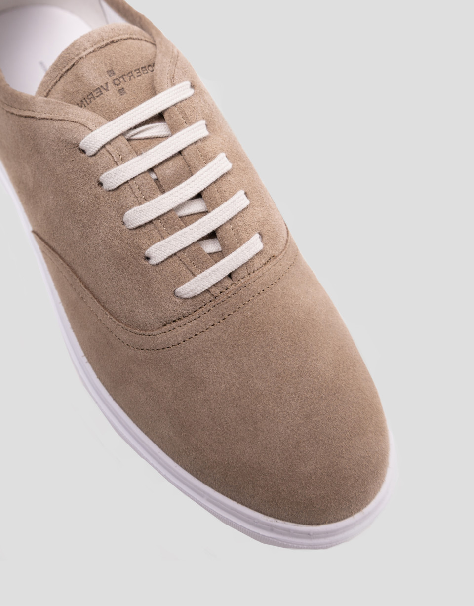 Mink split leather trainers - Man - SS2025 | Roberto Verino