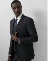 Traje half canvas slim fit liso gris oscuro | Roberto Verino