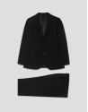 Traje half canvas slim fit liso negro - Hombre | Roberto Verino