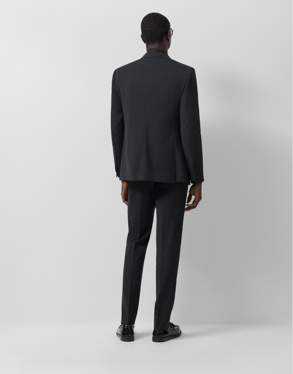Traje half canvas slim fit liso negro - Hombre | Roberto Verino