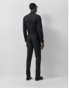 Slim fit half canvas suit in plain black - Man | Roberto Verino