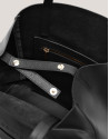 Megan Midi black leather shopper bag - Woman | Roberto Verino