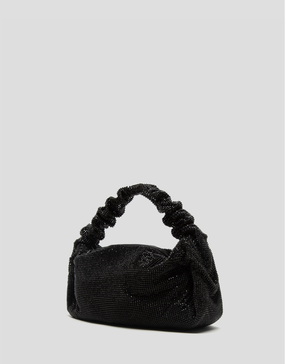 Ariana Cristal Mesh black clutch bag - Woman | Roberto Verino