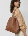 Megan Midi leather shopper bag - Woman - SS2025 | Roberto Verino