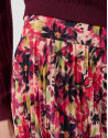 Pleated crepe georgette midi skirt with ... | Roberto Verino