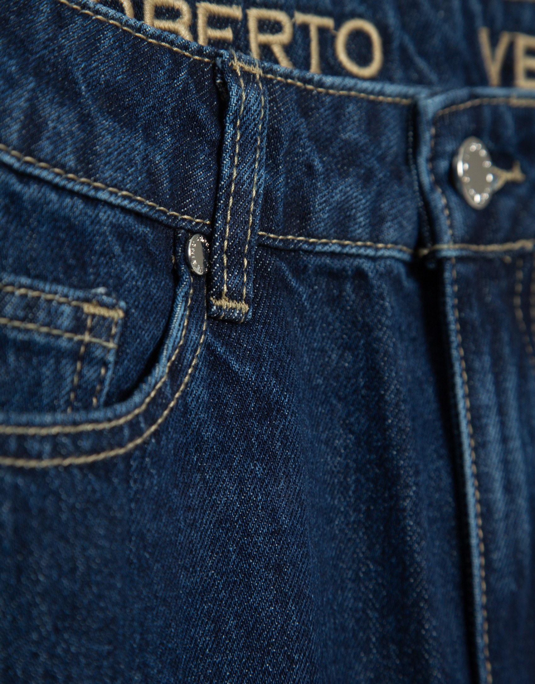 Pantalón ancho vaquero azul - Mujer - OI2025 | Roberto Verino
