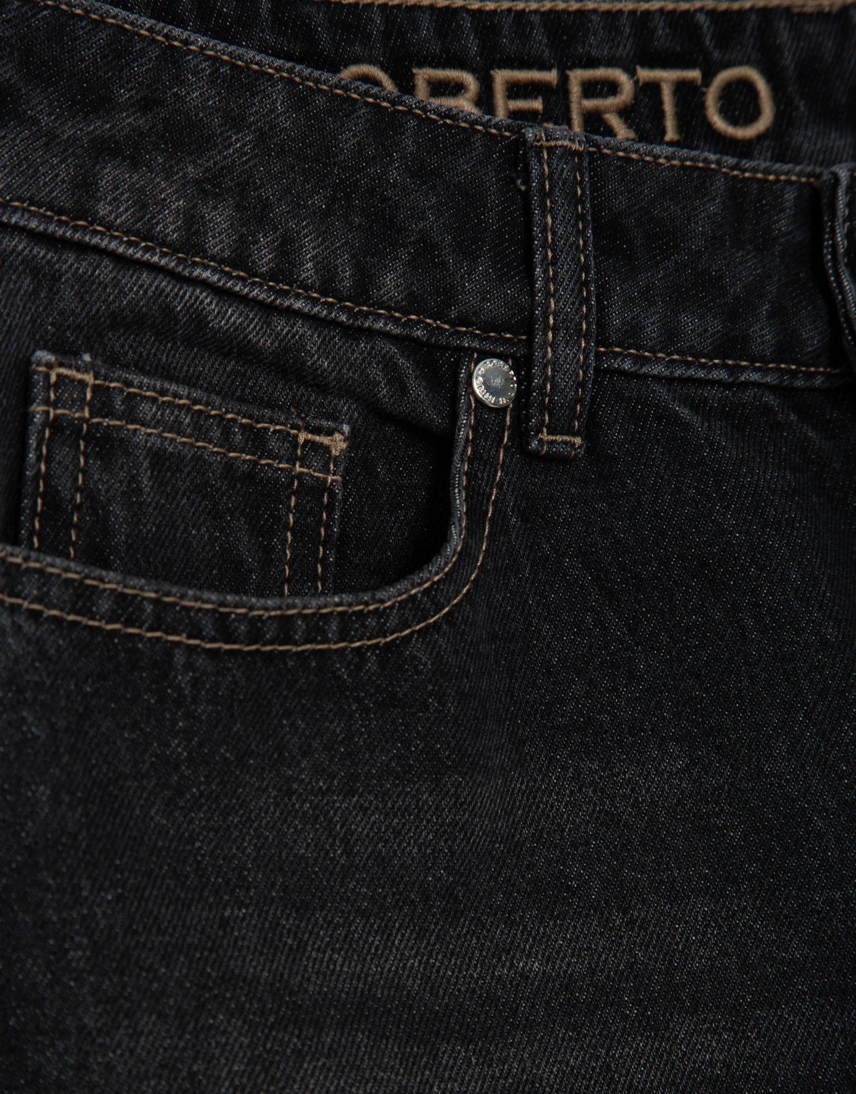 Pantalón ancho vaquero negro - Mujer - OI2025 | Roberto Verino