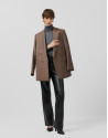 Black napa straight trousers with belt - Woman | Roberto Verino