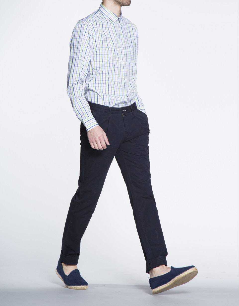 Navy blue pique sports pants