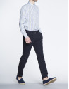 Navy blue pique sports pants