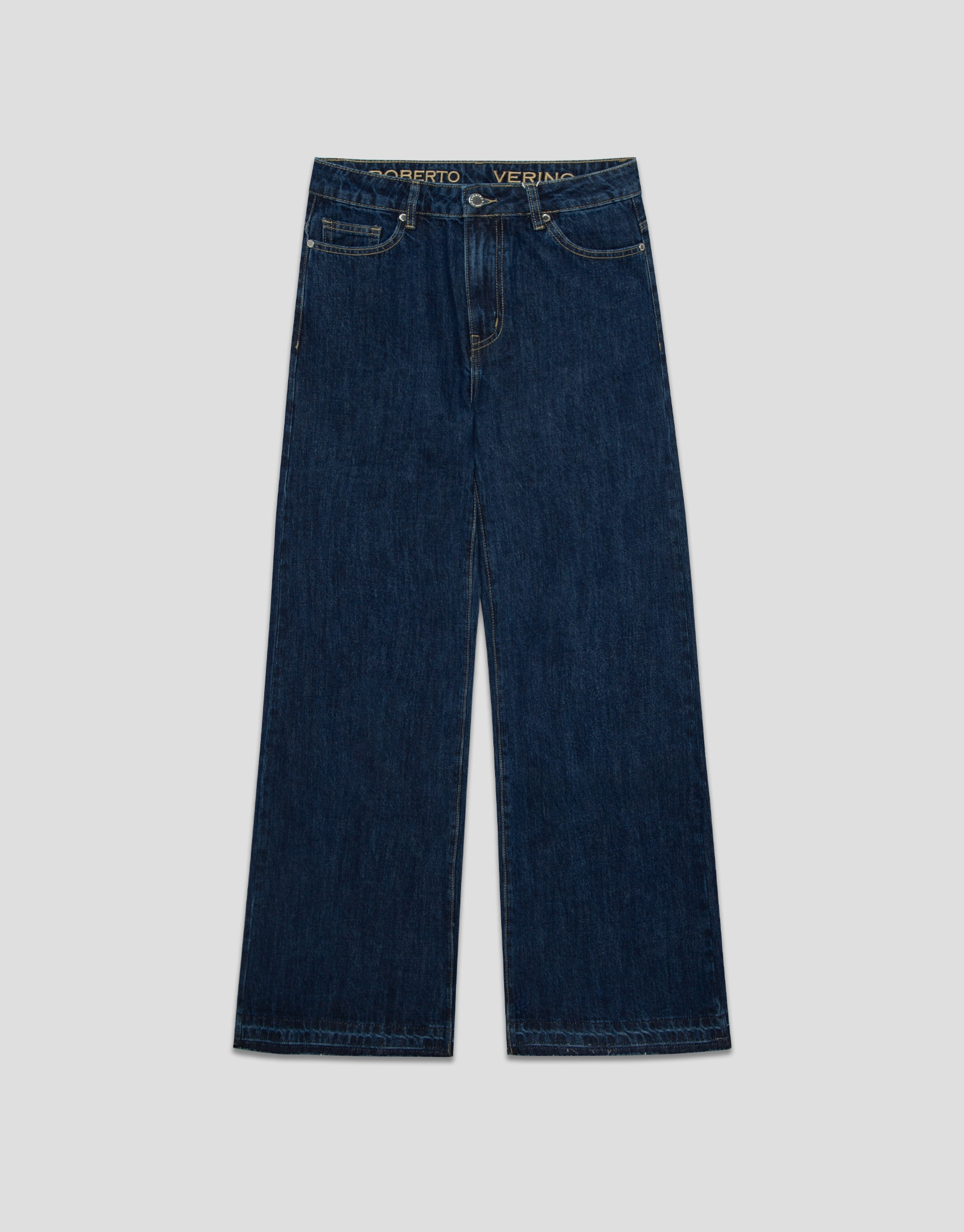 Pantalón ancho vaquero azul - Mujer - OI2025 | Roberto Verino