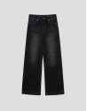 Pantalón ancho vaquero negro - Mujer - OI2025 | Roberto Verino