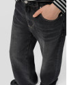 Pantalón ancho vaquero negro - Mujer - OI2025 | Roberto Verino