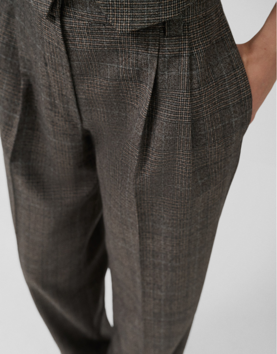 Pantalón pinzas corte masculino cuadro gales... | Roberto Verino