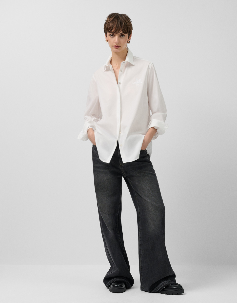 Camisa corte masculino algodón blanco - Mujer | Roberto Verino