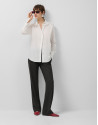 White cotton shirt with oversized cuffs - Woman | Roberto Verino