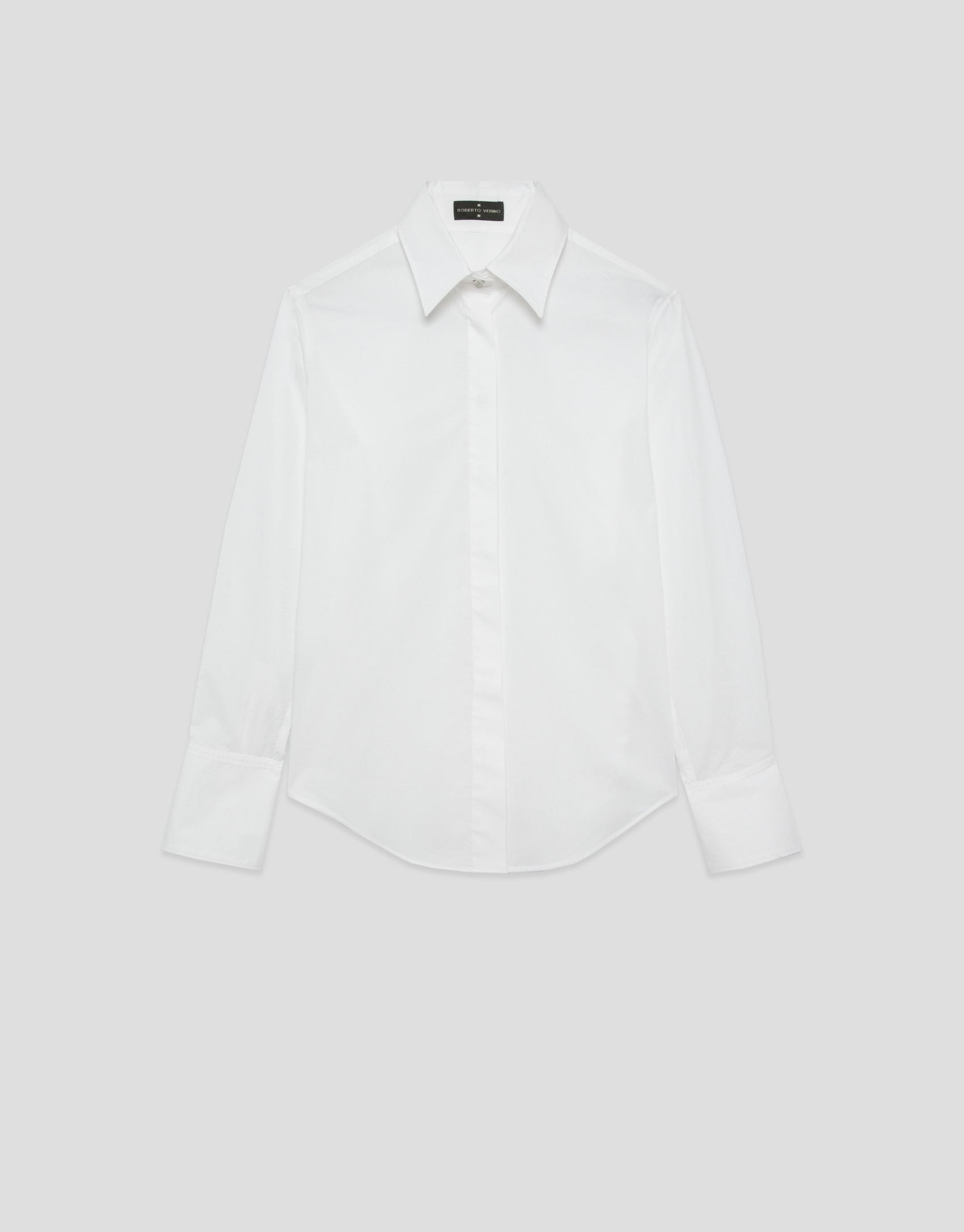 Camisa algodón blanco con puños oversize | Roberto Verino