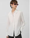 Camisa algodón blanco con puños oversize | Roberto Verino
