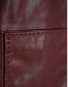 Jacket with pockets in maroon napa leather | Roberto Verino