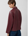 Chaqueta con bolsillos napa granate | Roberto Verino