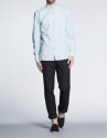 Camisa verde sport Jacquard rayas