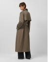 Classic long khaki green trench coat - Woman | Roberto Verino