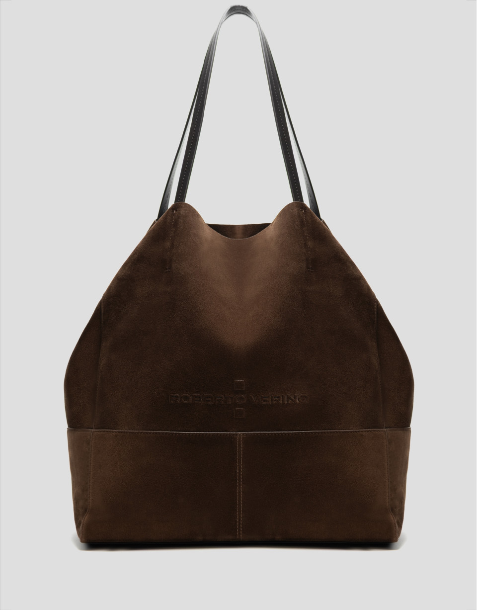 Bolso shopper Megan ante marrón - Mujer | Roberto Verino
