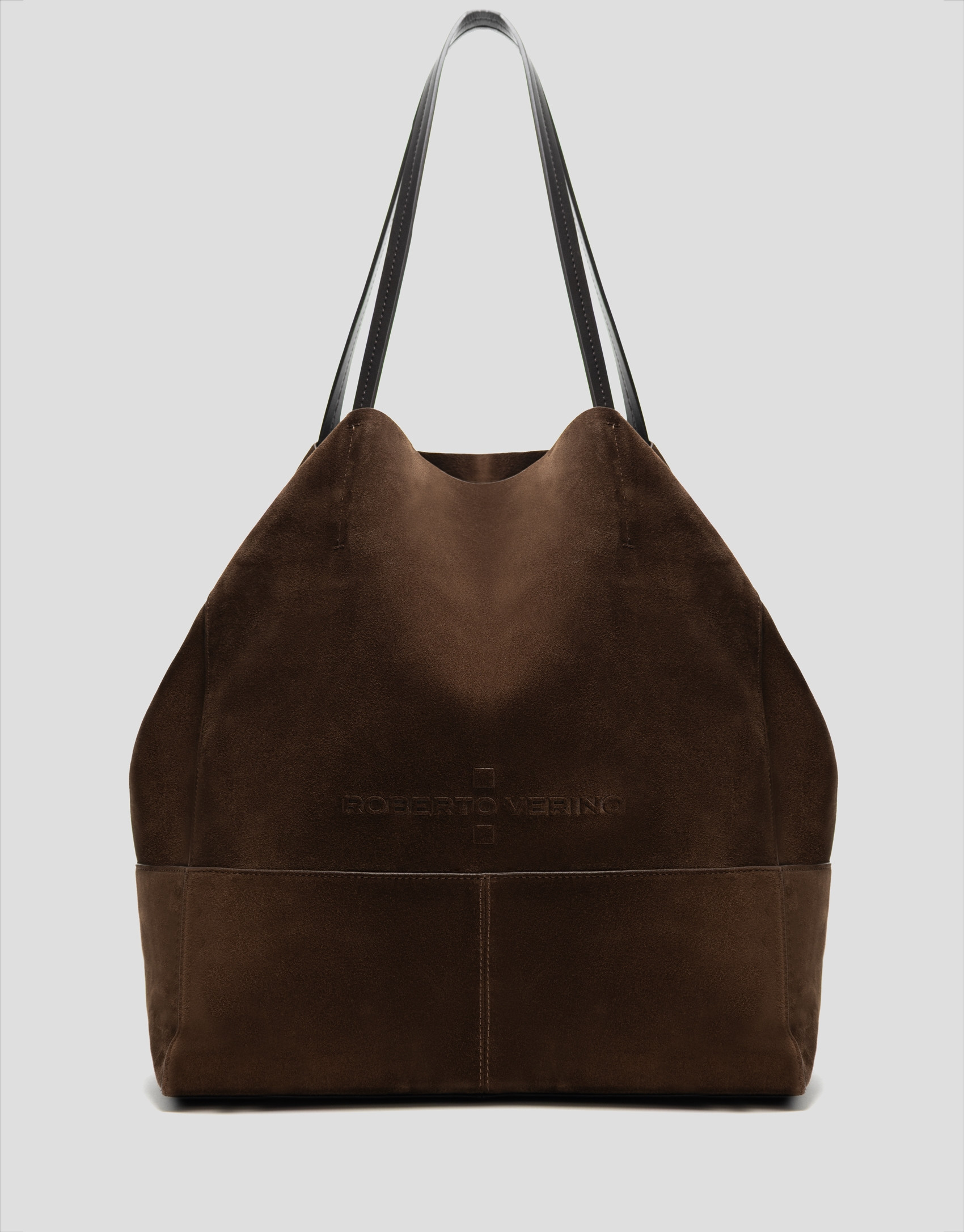 Bolso shopper Megan ante marrón - Mujer | Roberto Verino