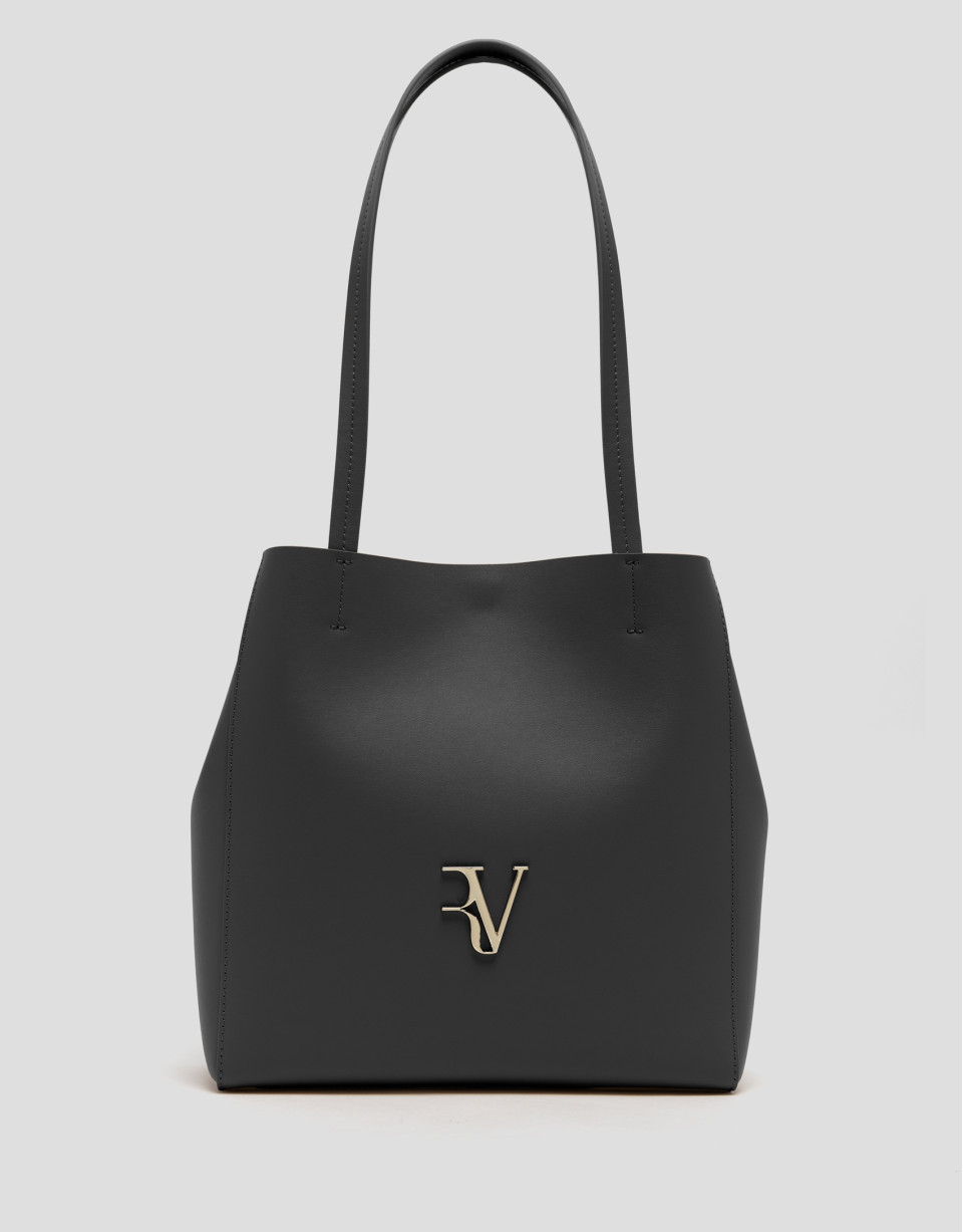 Bolso Bruna Tote Maxi piel gris - Mujer | Roberto Verino