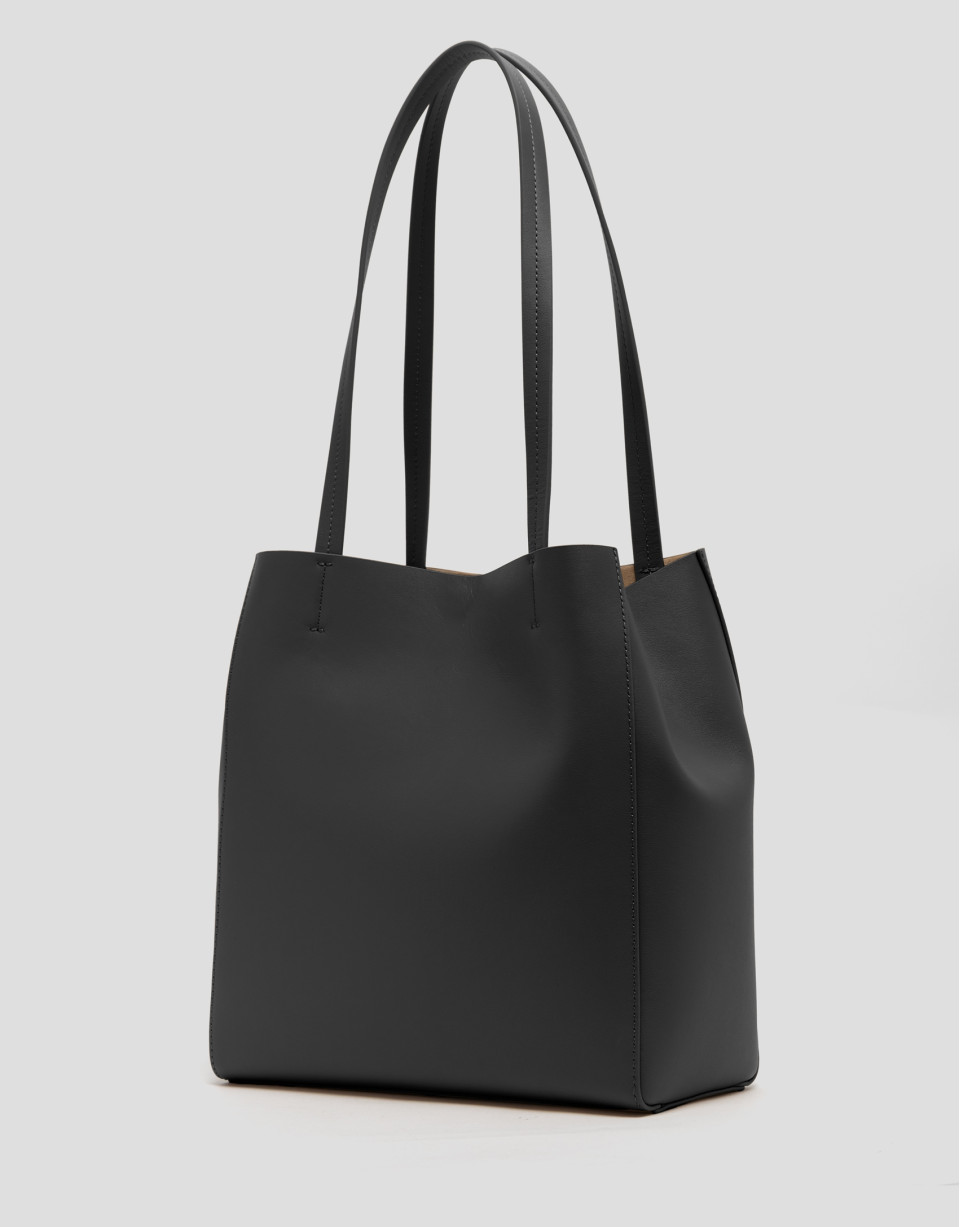 Bolso Bruna Tote Maxi piel gris - Mujer | Roberto Verino