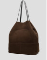 Bolso shopper Megan ante marrón - Mujer | Roberto Verino