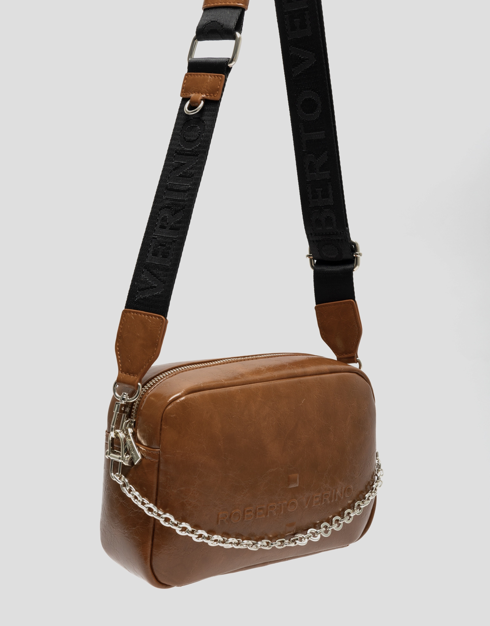 Brown Bazin Urban Midi shoulder bag - Woman | Roberto Verino