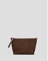 Megan Messenger brown suede shoulder bag | Roberto Verino