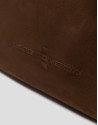 Megan Messenger brown suede shoulder bag | Roberto Verino