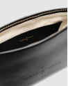 Megan Messenger black leather shoulder bag | Roberto Verino