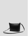 Megan Messenger black leather shoulder bag | Roberto Verino