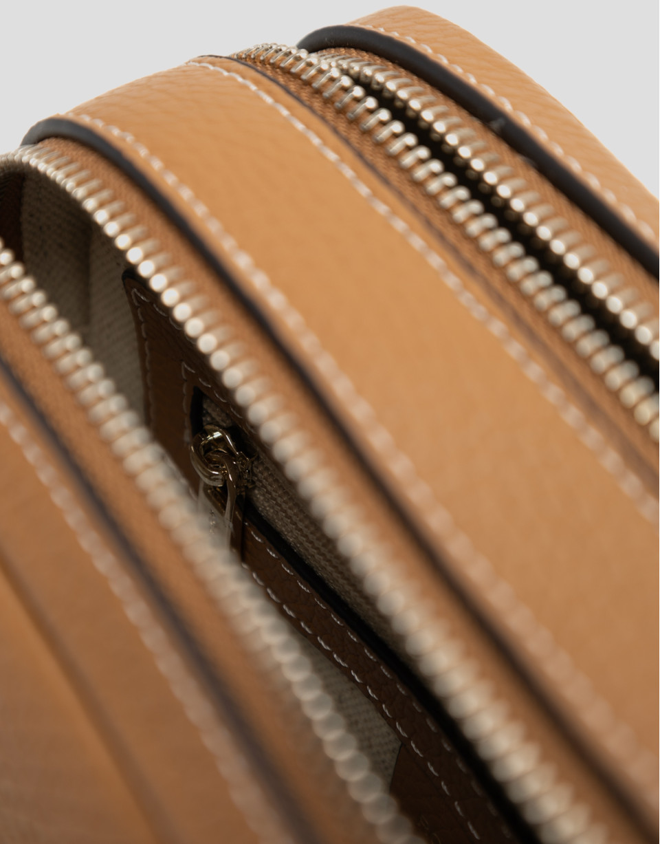 Thais camel leather shoulder bag - Gifts | Roberto Verino