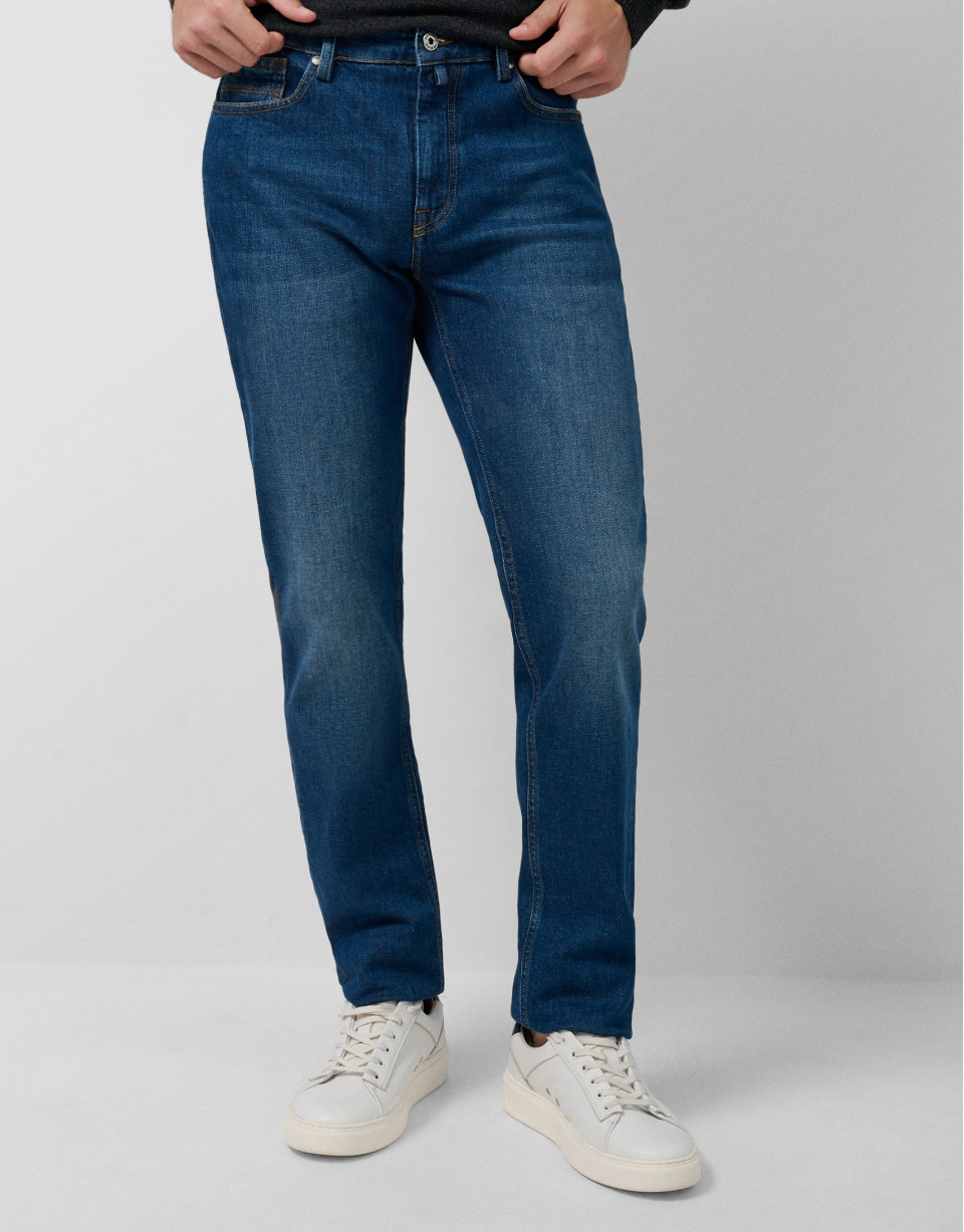 Men's regular medium blue denim pants. - Man | Roberto Verino