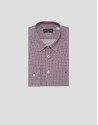 Slim fit plum geometric print sport shirt - Man | Roberto Verino