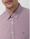 Camisa sport slim ciruela estampado geométrico | Roberto Verino