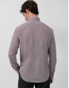 Camisa sport slim ciruela estampado geométrico | Roberto Verino