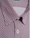 Slim fit plum geometric print sport shirt - Man | Roberto Verino