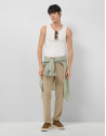White ribbed waistcoat - Man - SS2026 | Roberto Verino