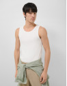 White ribbed waistcoat - Man - SS2026 | Roberto Verino