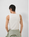 White ribbed waistcoat - Man - SS2026 | Roberto Verino