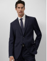 Dark blue regular fit half canvas suit - Verano | Roberto Verino