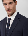 Dark blue regular fit half canvas suit - Verano | Roberto Verino