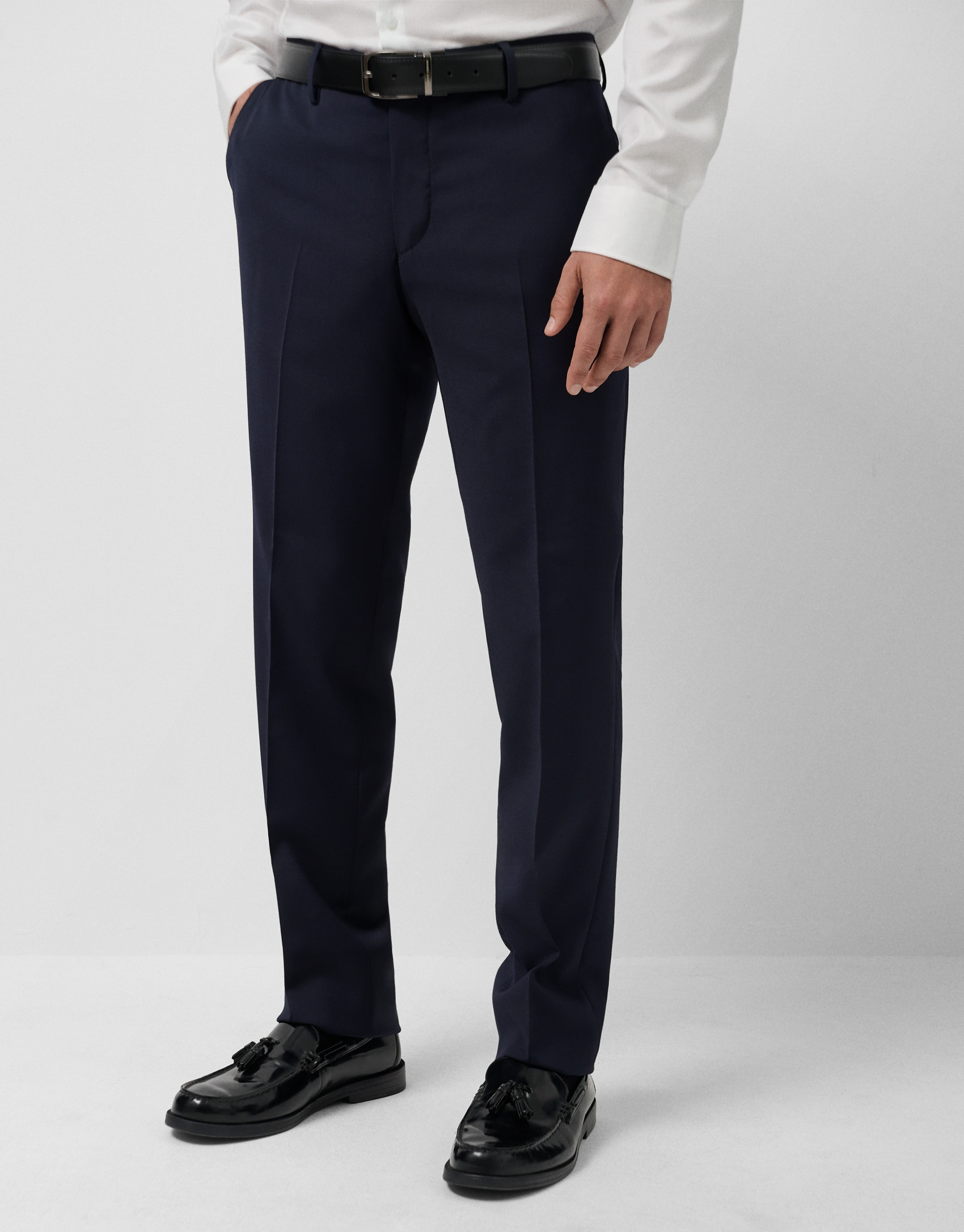 Dark blue regular fit half canvas suit - Verano | Roberto Verino