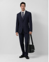 Dark blue regular fit half canvas suit - Verano | Roberto Verino